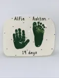 Hand and Footprint Clay Imprint
