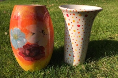 Painted Pottery Vases